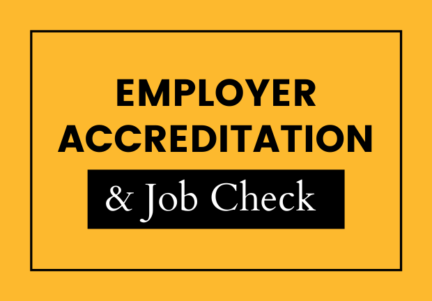 New Employer Accreditation & Job Check Preview